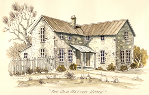 Artist rendering of Dambach-Besier House